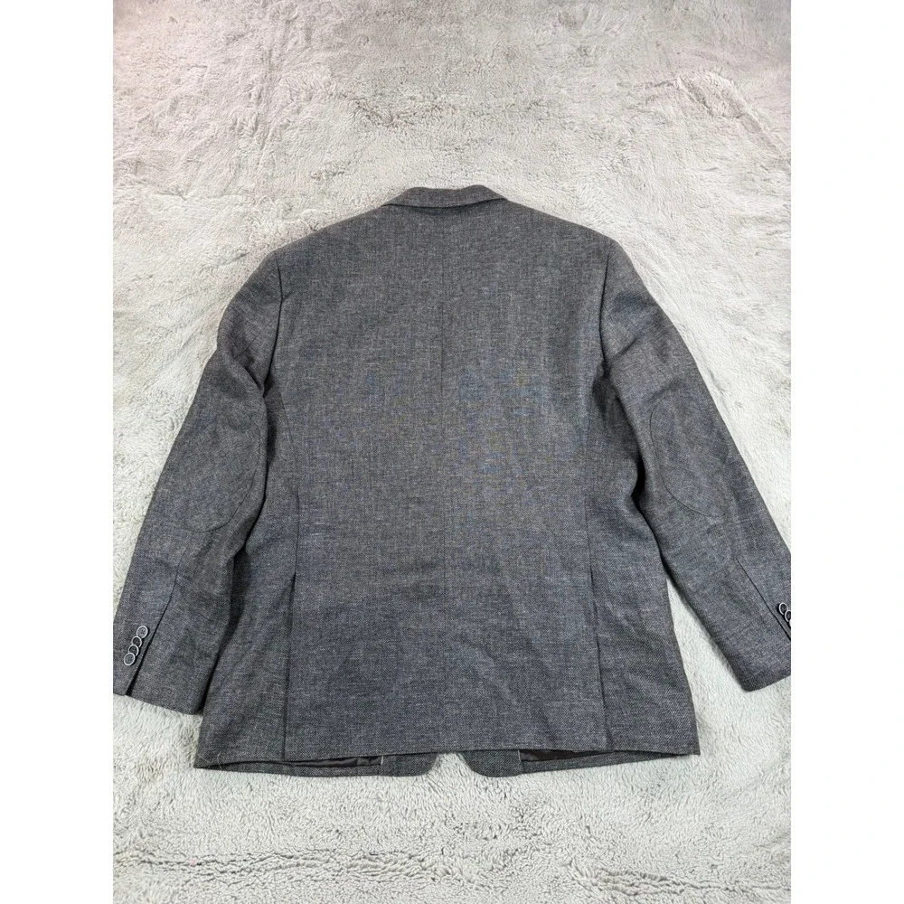 Joseph Abboud Heritage Men's 46 Regular Slim‎ Fit Blazer Jacket Gray Linen Wool